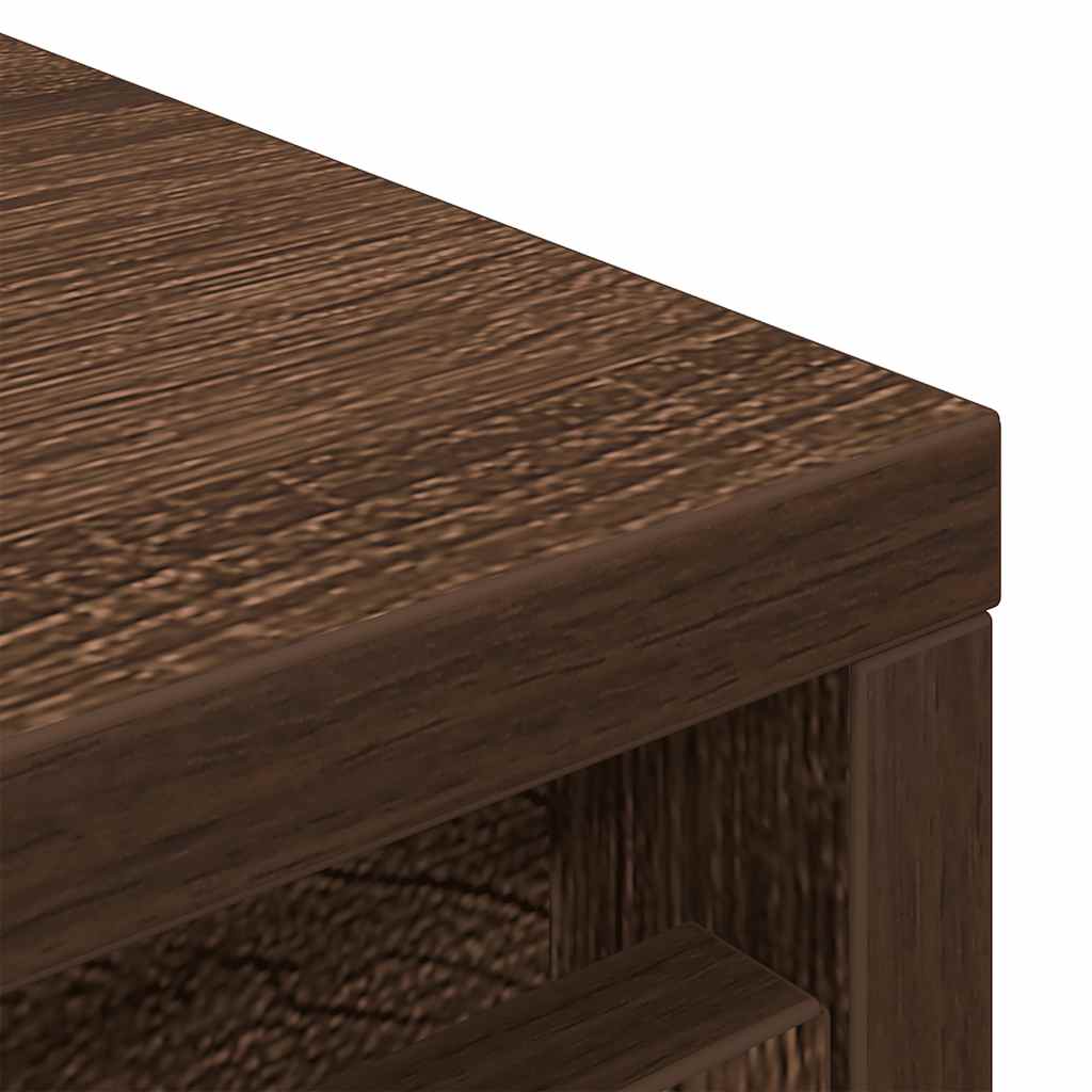 Skohylle brun eik 29,5x34x76 cm konstruert tre