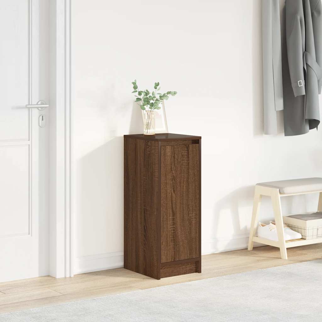 Skohylle brun eik 29,5x34x76 cm konstruert tre
