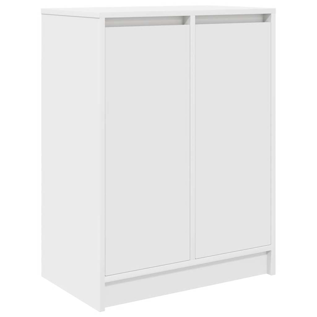 Skoskap hvit 57x34x76 cm konstruert tre