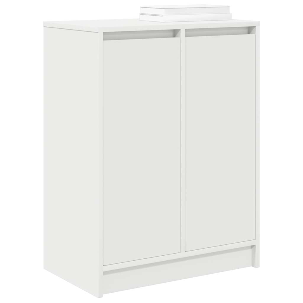 Skoskap hvit 57x34x76 cm konstruert tre