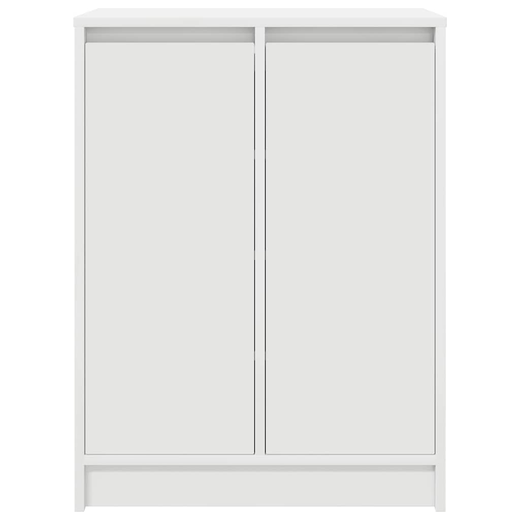 Skoskap hvit 57x34x76 cm konstruert tre