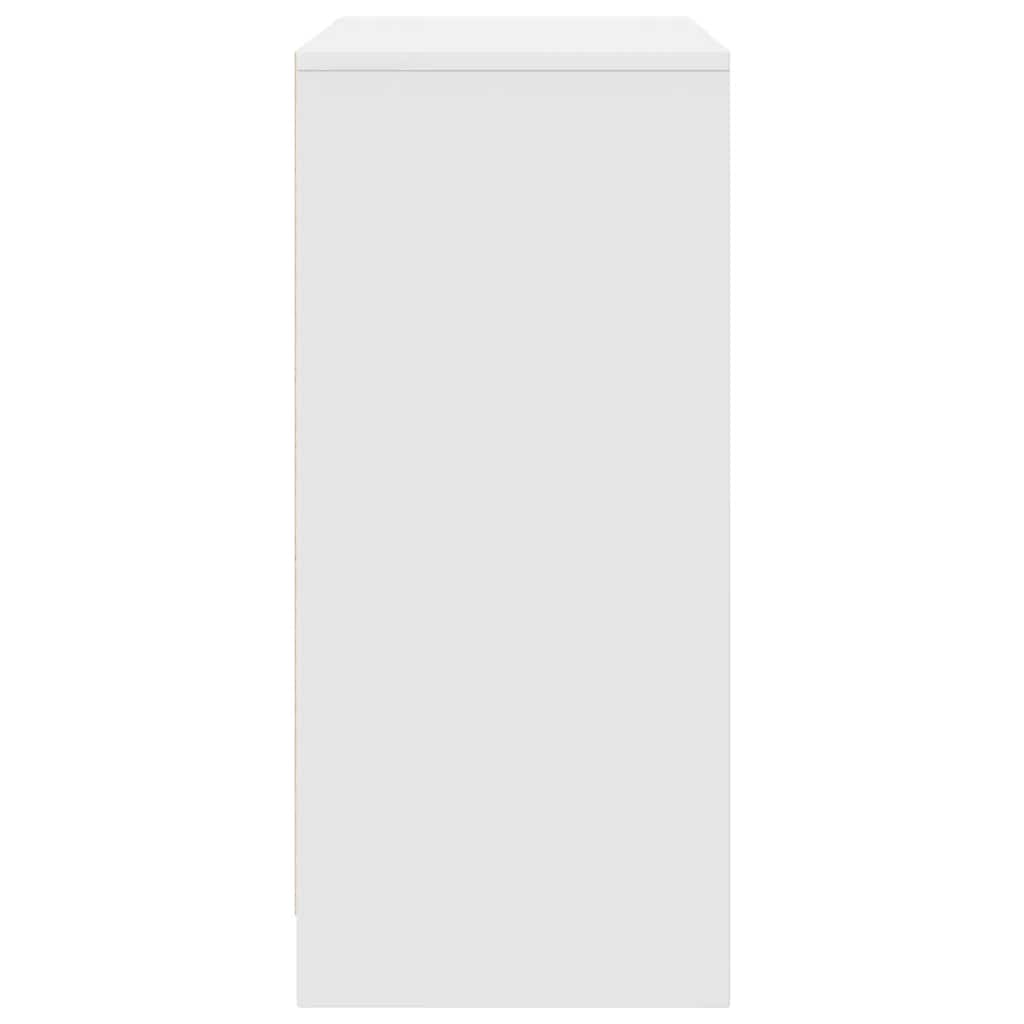 Skoskap hvit 57x34x76 cm konstruert tre
