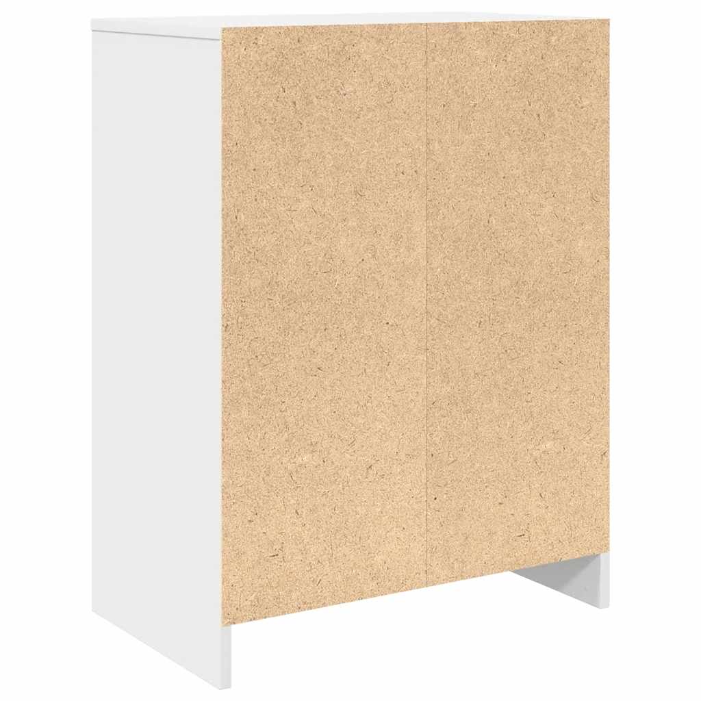 Skoskap hvit 57x34x76 cm konstruert tre