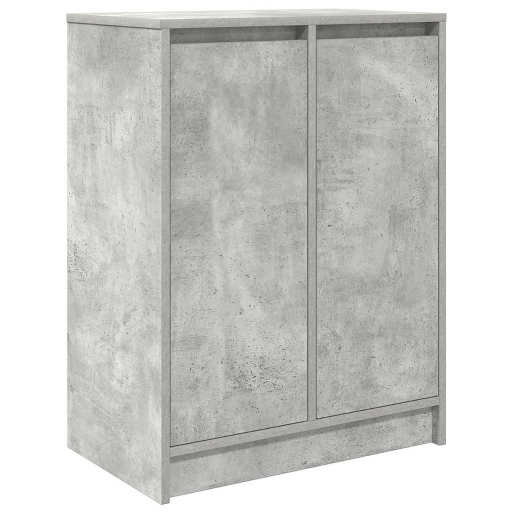 Skoskap betonggrå 57x34x76 cm sponplate