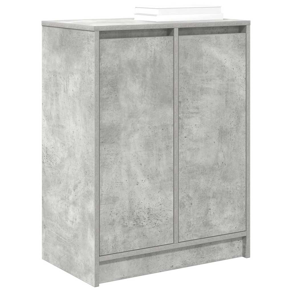 Skoskap betonggrå 57x34x76 cm sponplate