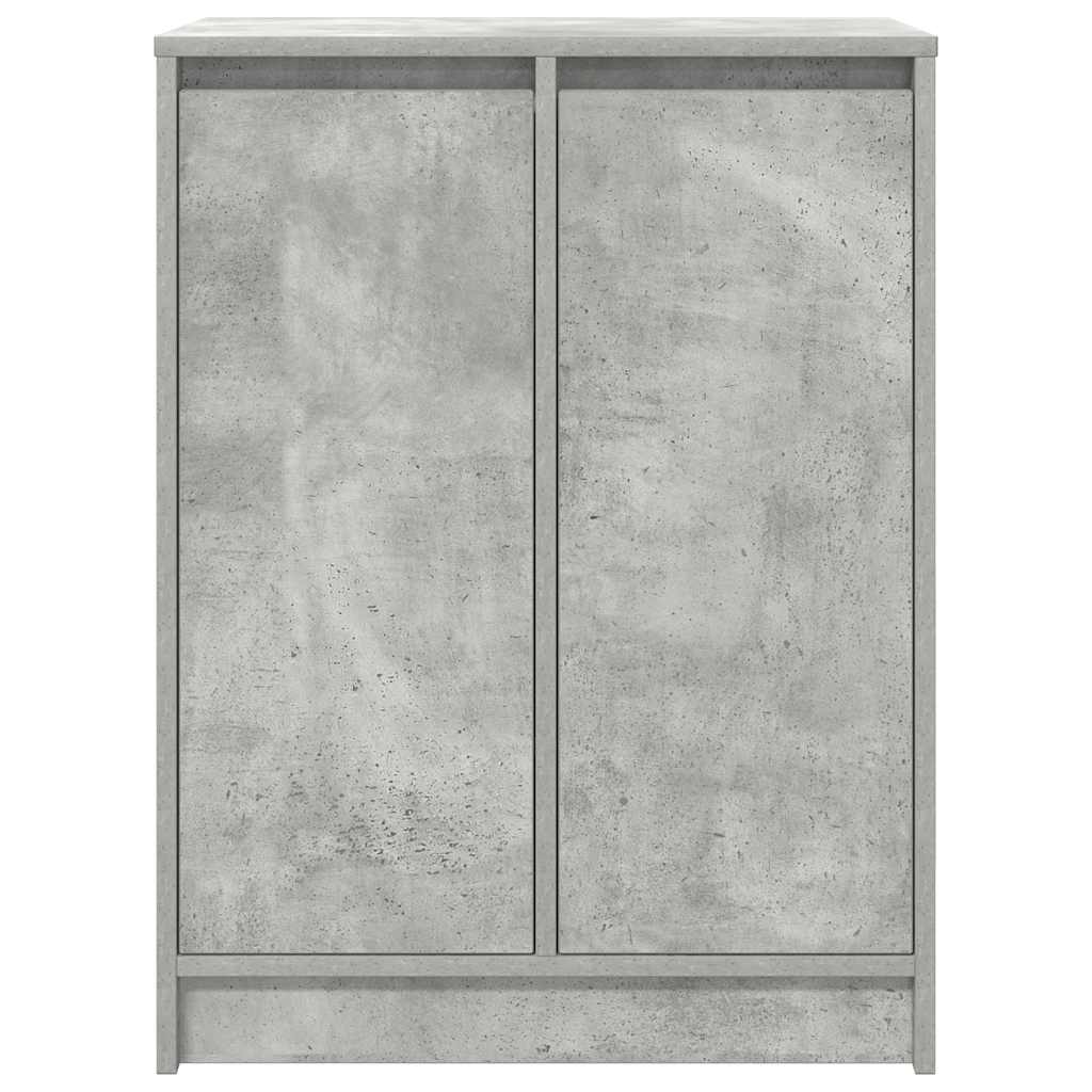 Skoskap betonggrå 57x34x76 cm sponplate