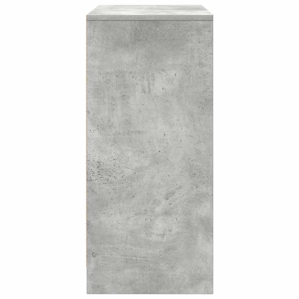 Skoskap betonggrå 57x34x76 cm sponplate