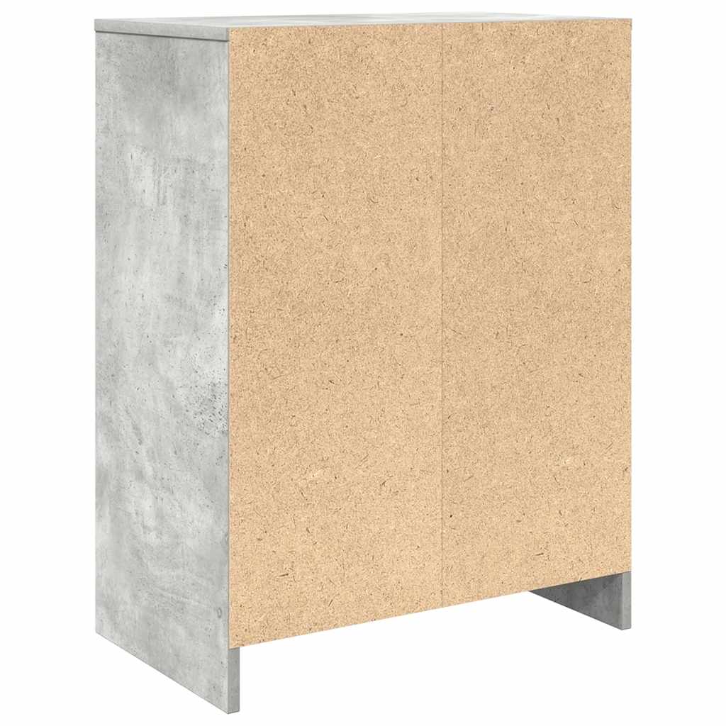 Skoskap betonggrå 57x34x76 cm sponplate