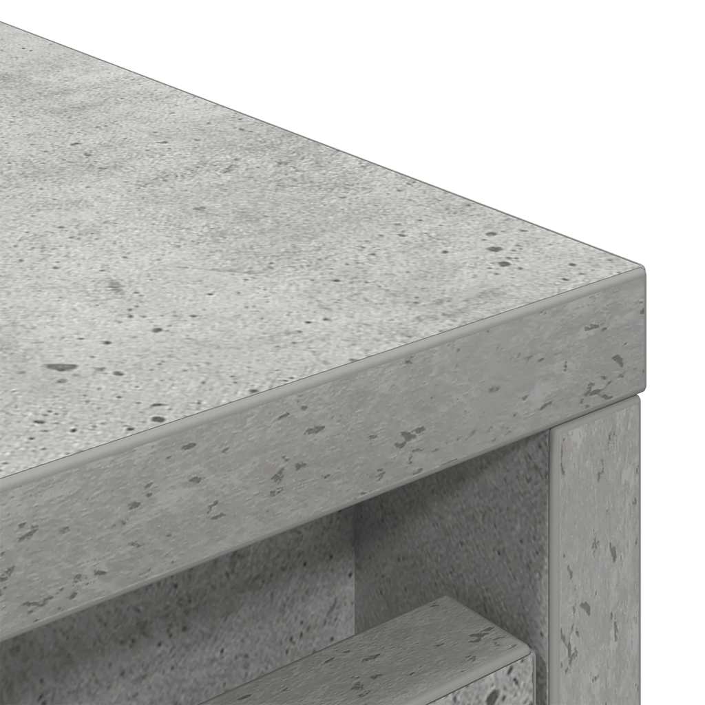 Skoskap betonggrå 57x34x76 cm sponplate