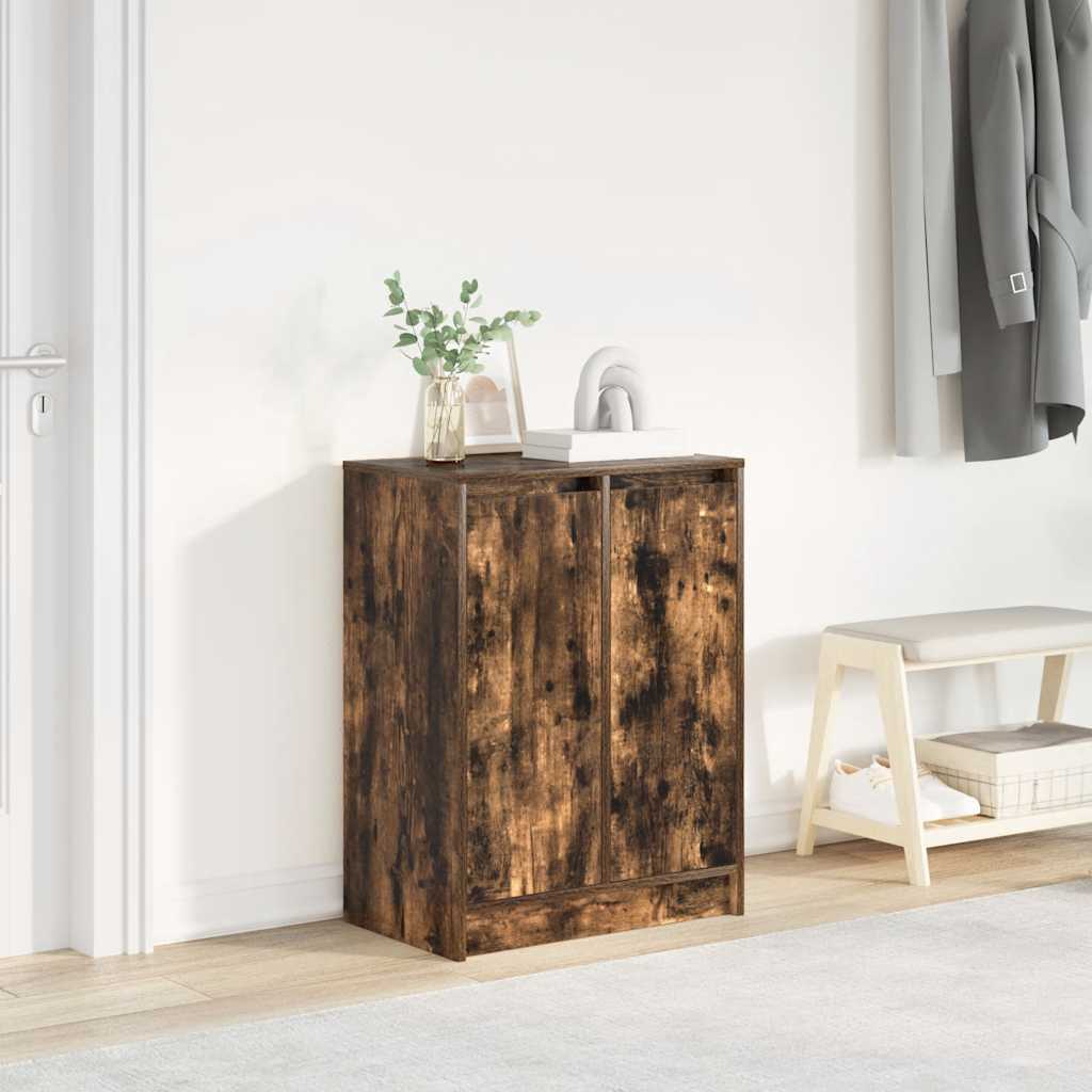Skoskap røkt eik 57x34x76 cm konstruert tre