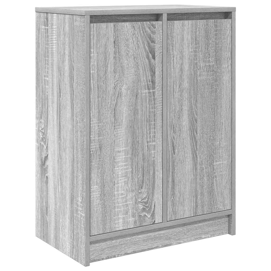 Skohylle grå sonoma 57x34x76 cm konstruert tre