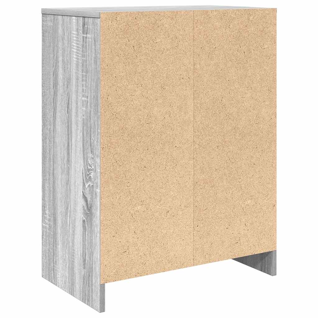 Skohylle grå sonoma 57x34x76 cm konstruert tre