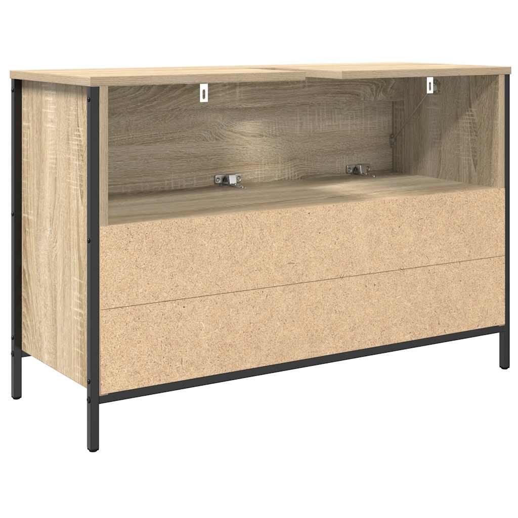 Baderomsservantskap med skuffer sonoma eik 90x34,5x60 cm