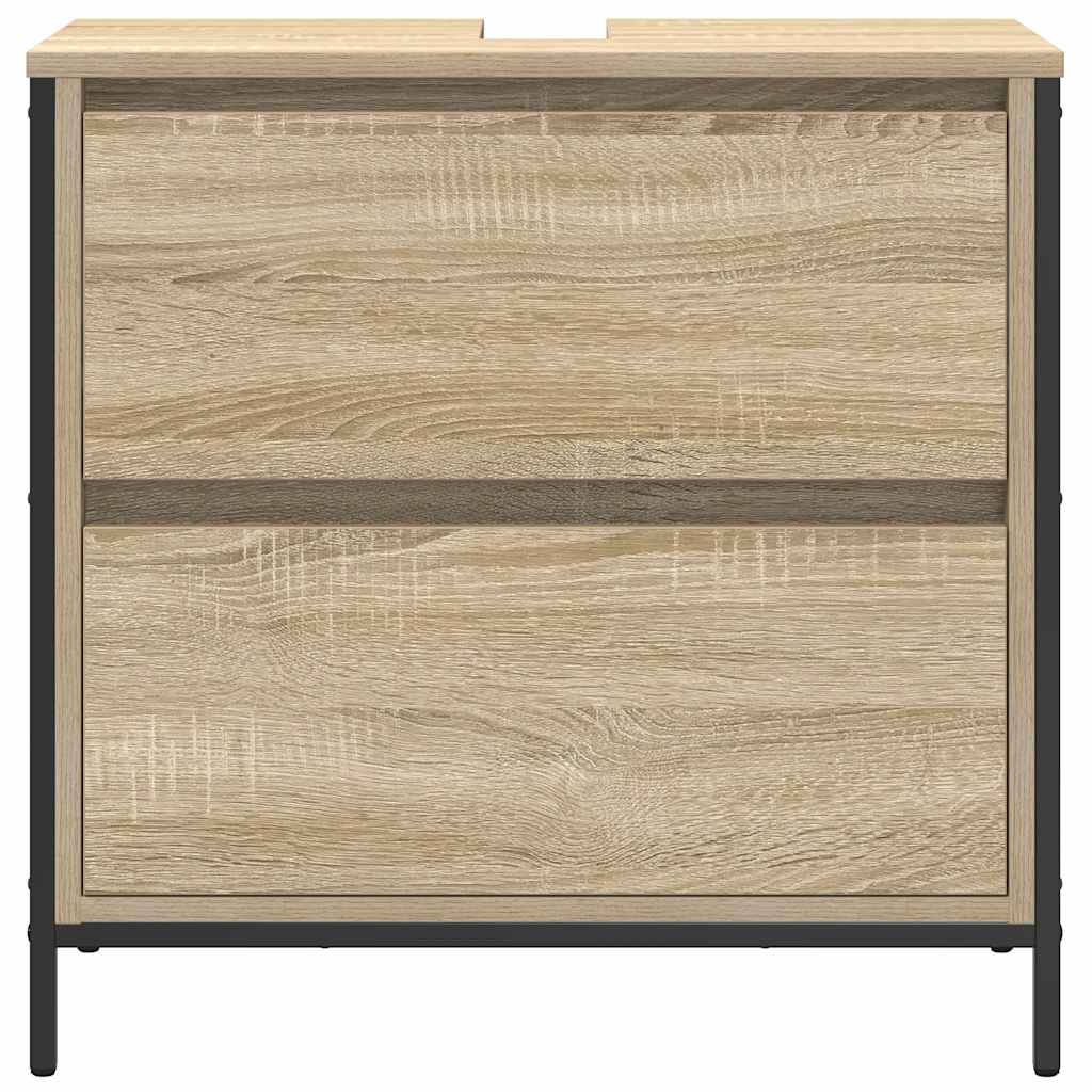 Baderomsservantskap med skuffer sonoma eik 60x34,5x60 cm