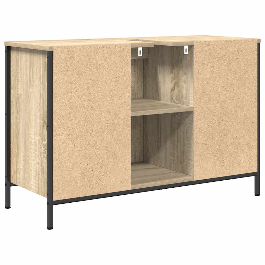 Servantskap med skuffer sonoma eik 90x34,5x60 cm