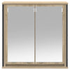 Baderoms veggskap med speil sonoma eik 60x21x60 cm