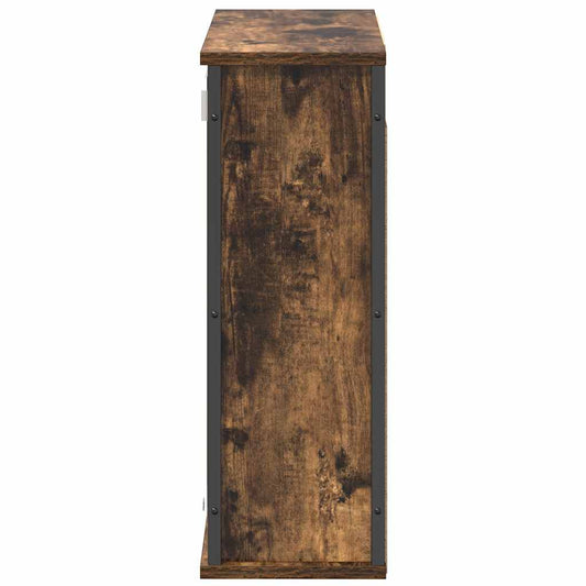 Baderoms veggskap med speil røkt eik 60x21x60 cm