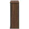 Baderoms veggskap med speil brun eik 60x21x60 cm
