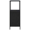 Baderomsskap med hyller svart eik 36x35x95 cm
