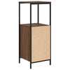 Baderomsskap med hyller svart eik 36x35x95 cm