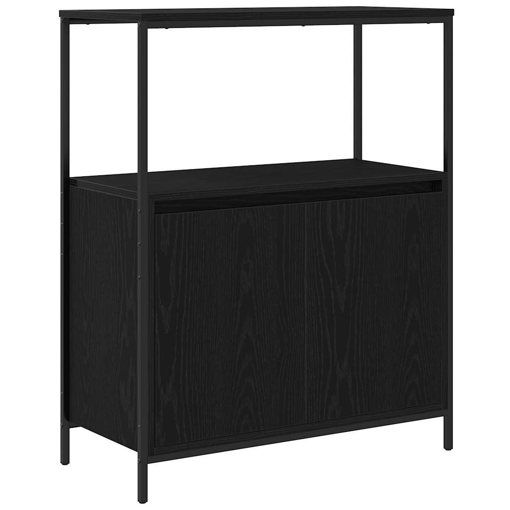Baderomsskap med hyller svart eik 76,5x35x95 cm vidaXL