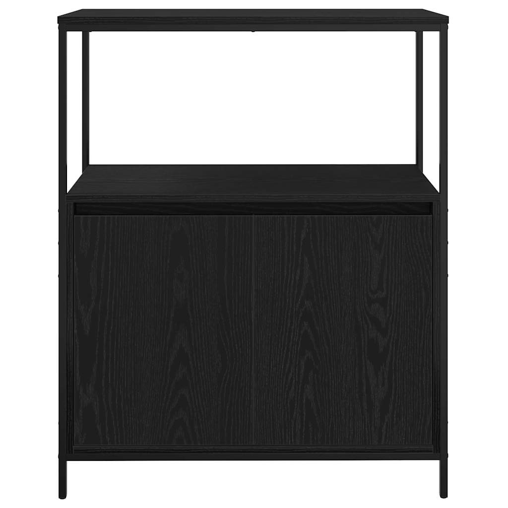 Baderomsskap med hyller svart eik 76,5x35x95 cm vidaXL