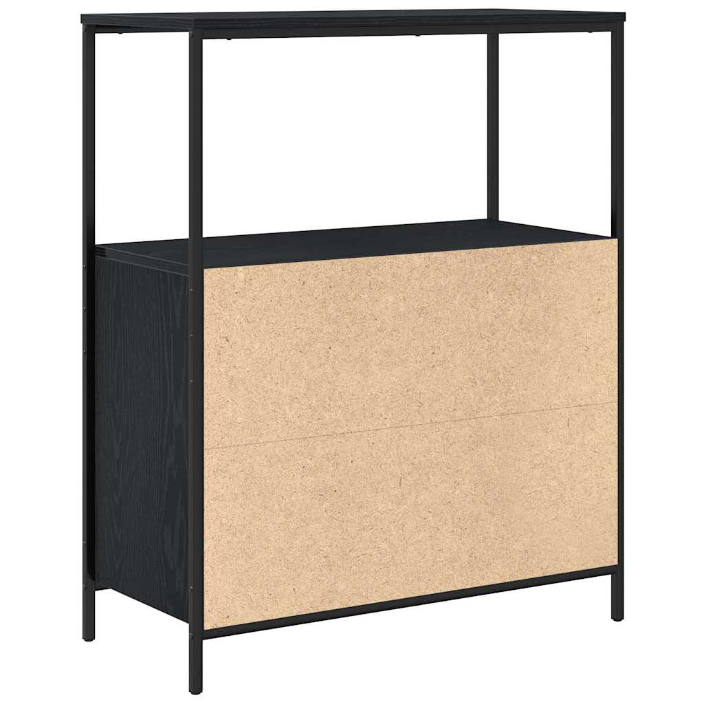 Baderomsskap med hyller svart eik 76,5x35x95 cm vidaXL