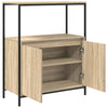 Baderomsskap med hyller sonoma eik 76,5x35x95 cm