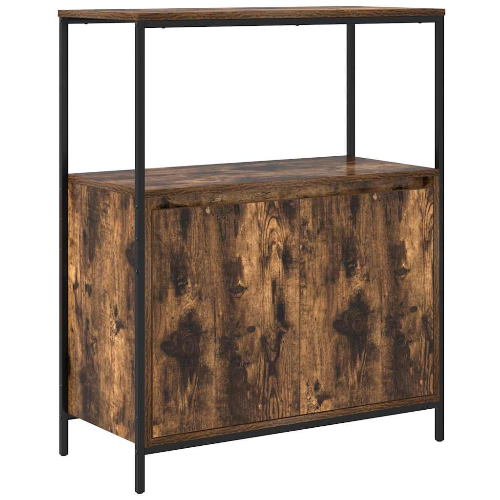 Baderomsskap med hyller røkt eik 76,5x35x95 cm vidaXL