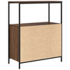 Baderomsskap med hyller brun eik 76,5x35x95 cm
