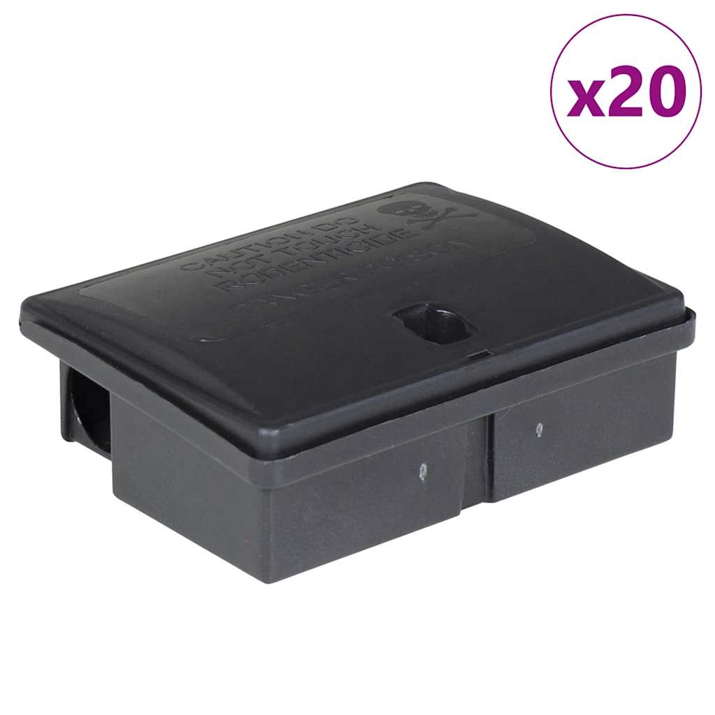 Musefeller 20 stk svart 13x10x4 cm