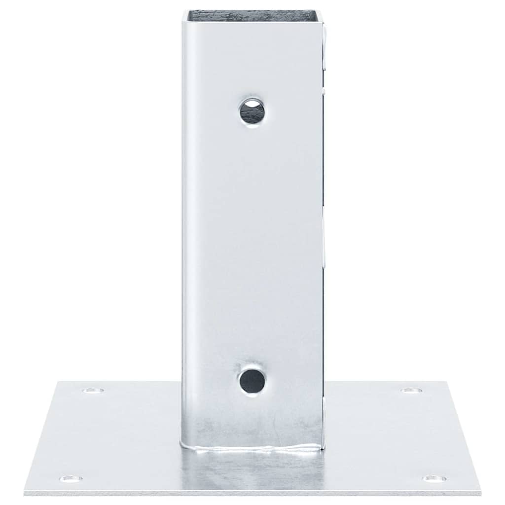 Stolpebunner Firkantet 12 stk sølv 46x46 mm galvanisert stål