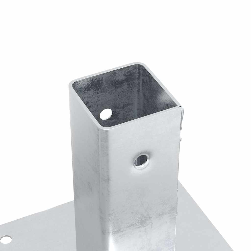 Stolpebunner Firkantet 12 stk sølv 46x46 mm galvanisert stål