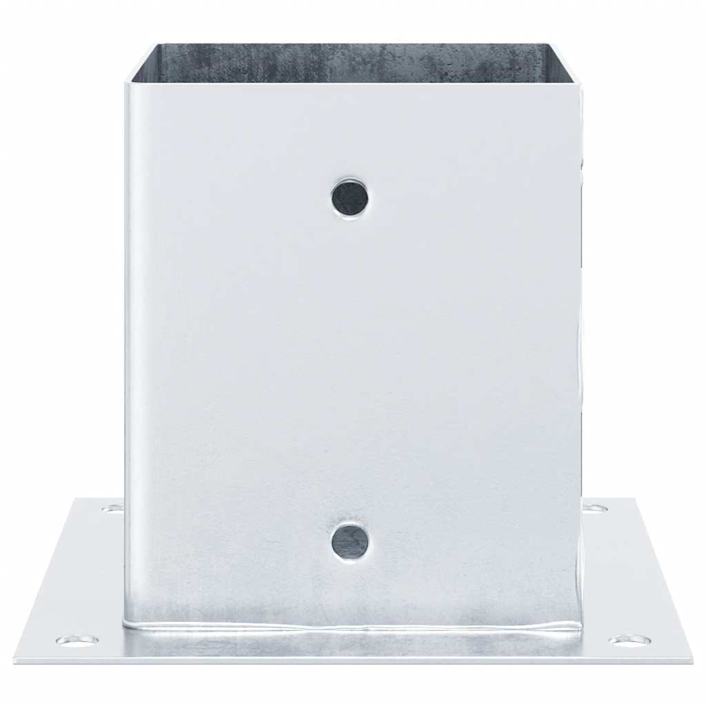 Stolpebunner firkantet 12 stk sølv 101x101 mm galvanisert stål