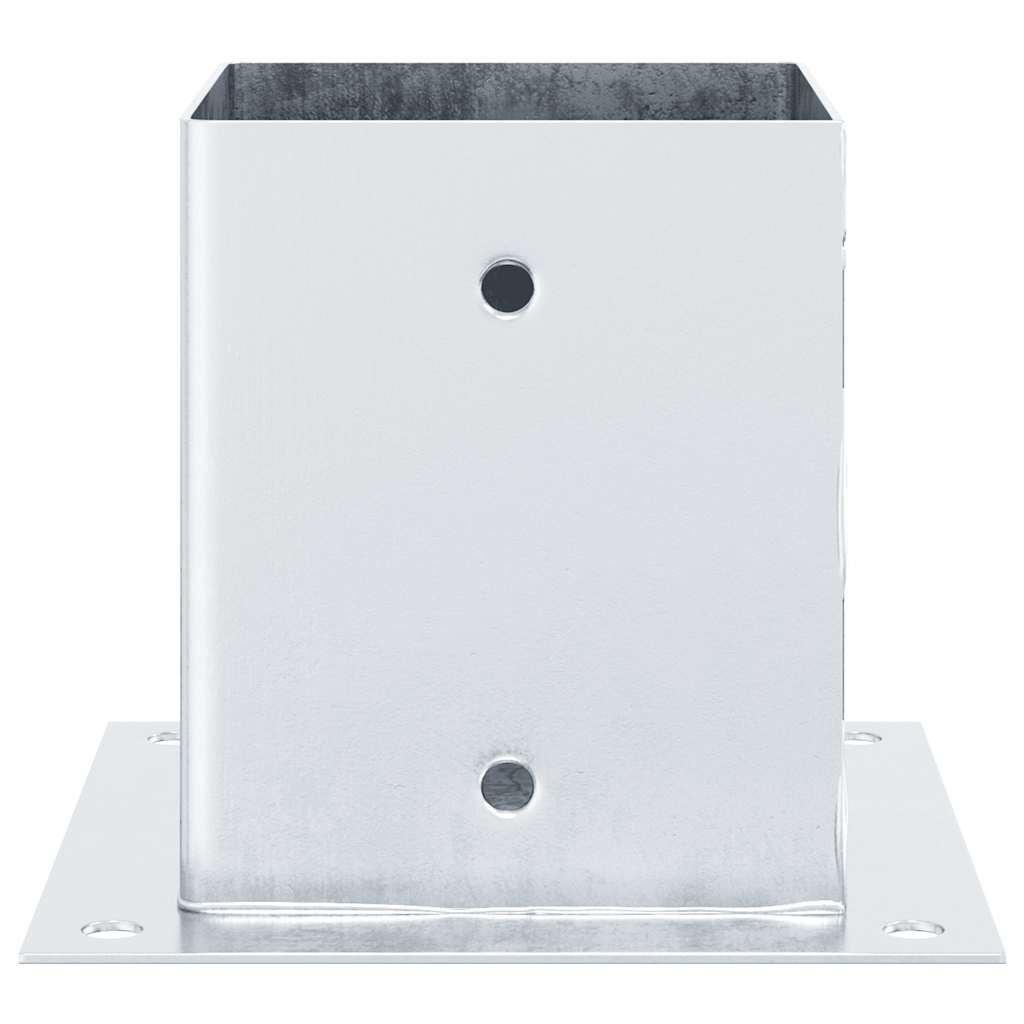 Stolpebunner firkantet 12 stk sølv 121x121 mm galvanisert stål