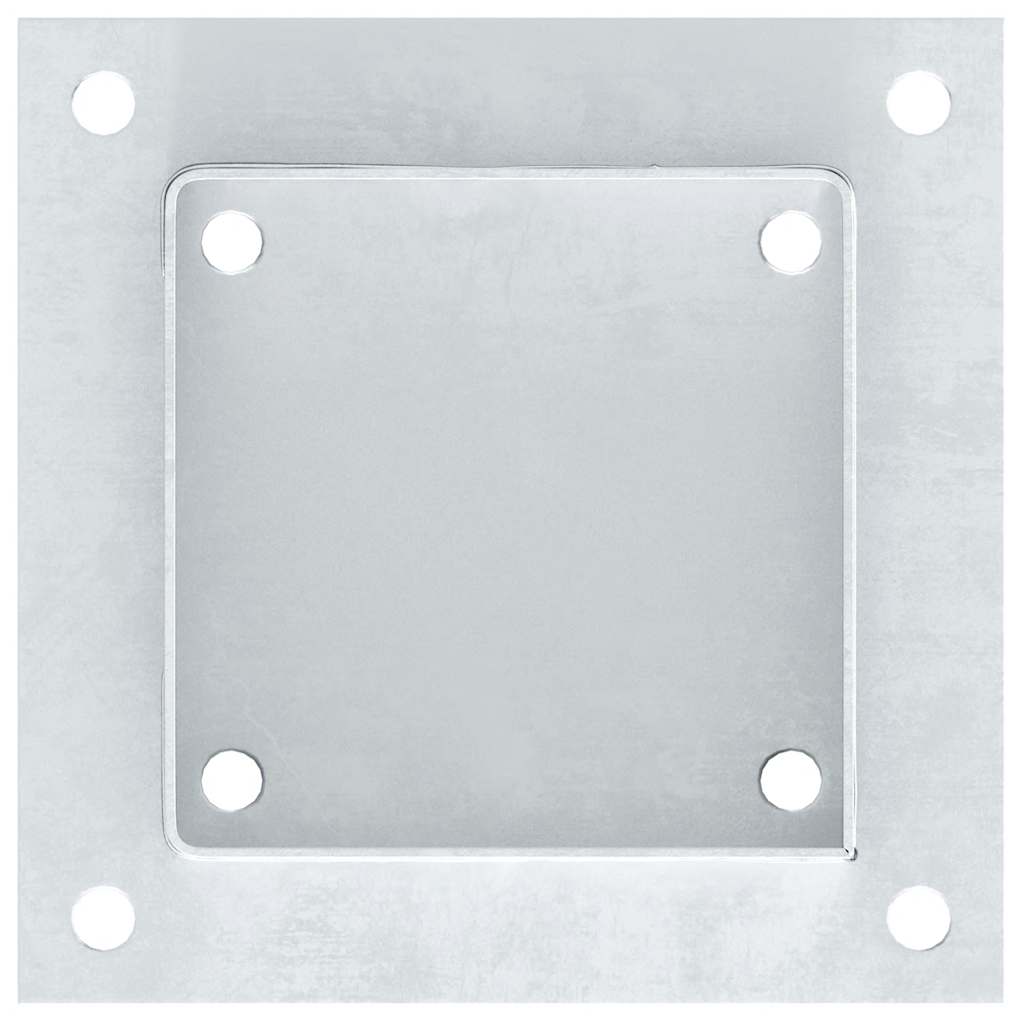 Stolpebunner firkantet 12 stk sølv 121x121 mm galvanisert stål