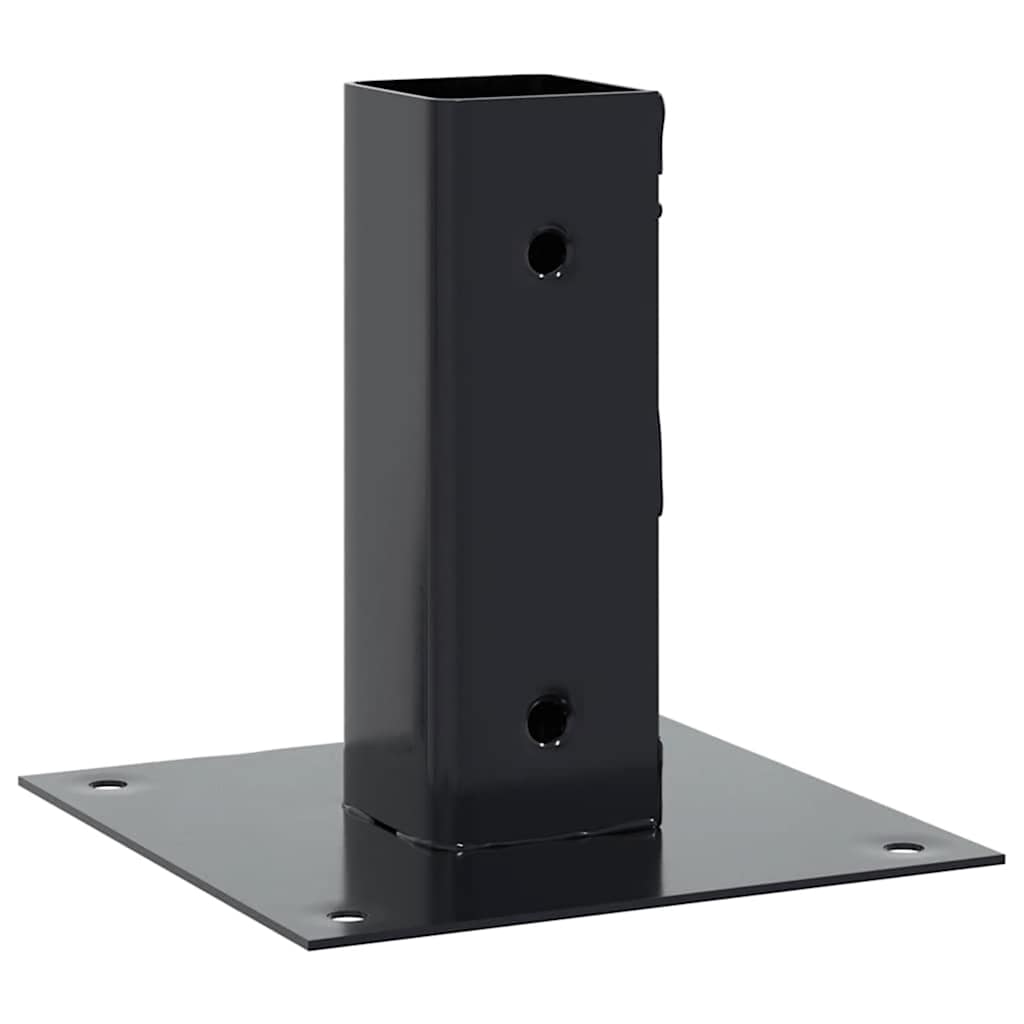 Stolpebunner firkantet 4 stk 46x46 mm pulverlakkert stål