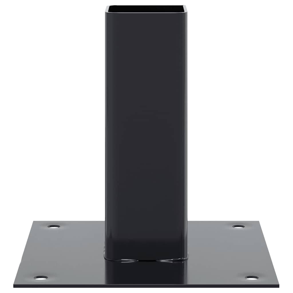 Stolpebunner firkantet 4 stk 46x46 mm pulverlakkert stål