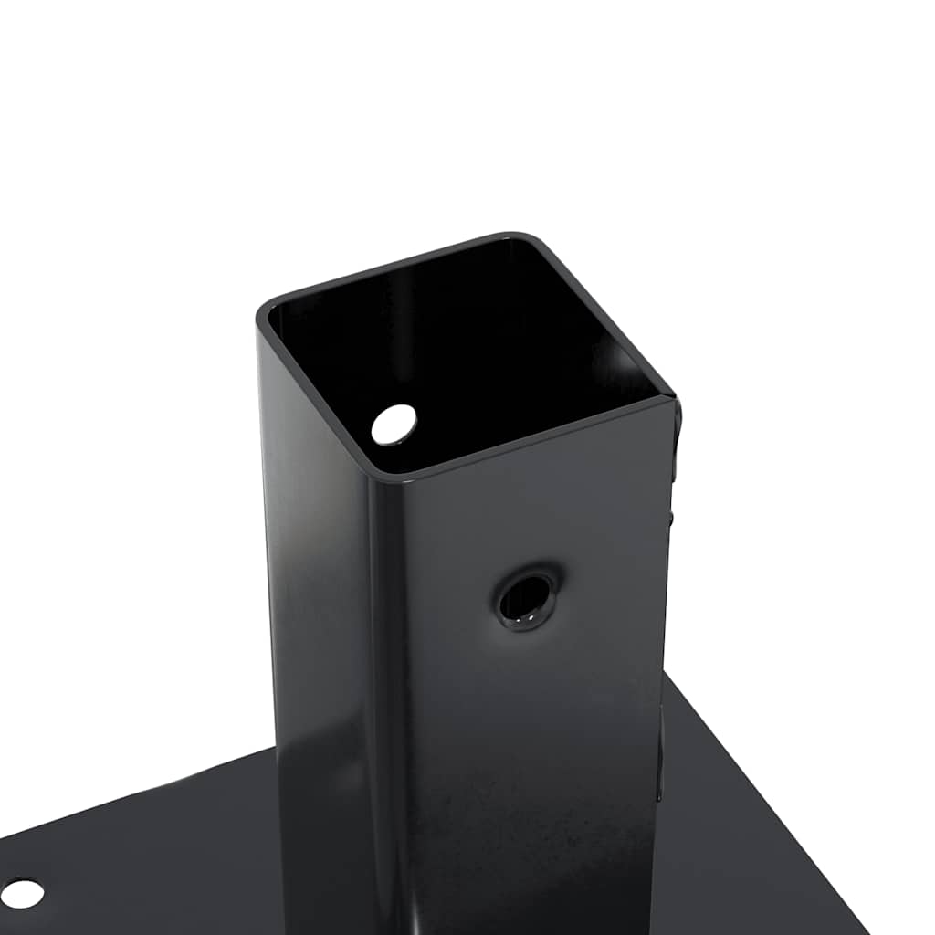 Stolpebunner firkantet 4 stk 46x46 mm pulverlakkert stål