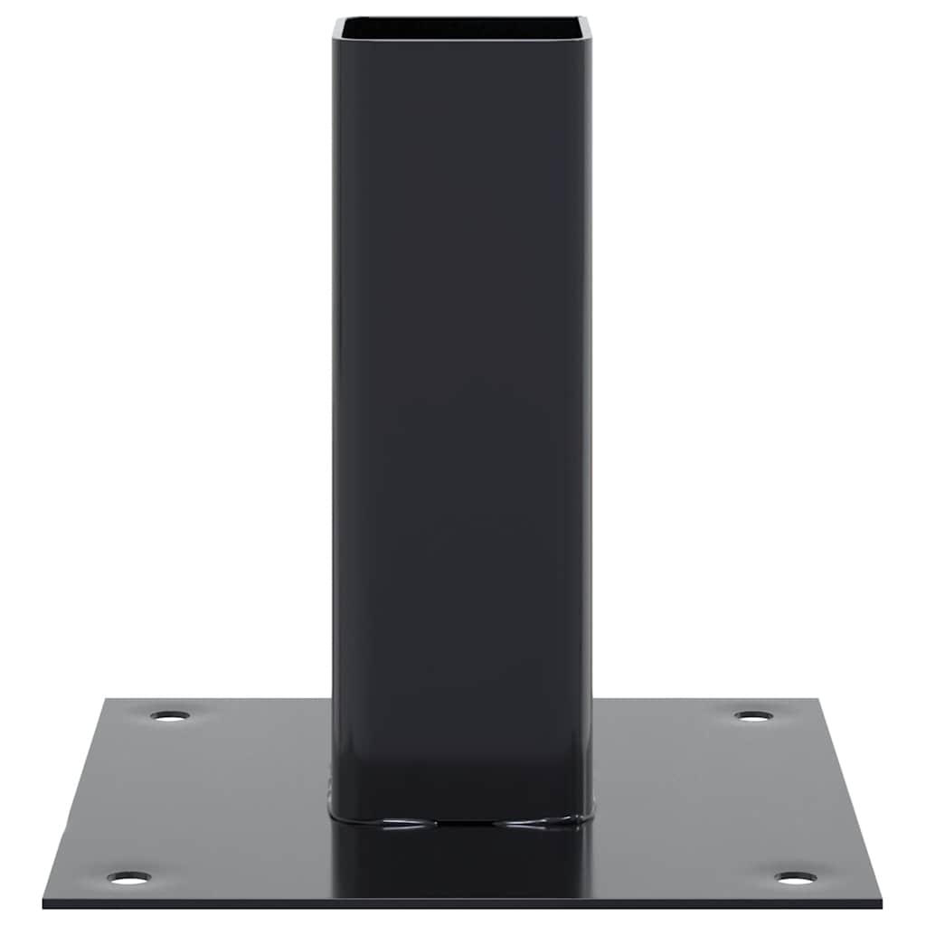 Stolpebunner firkantet 12 stk 46x46 mm pulverlakkert stål