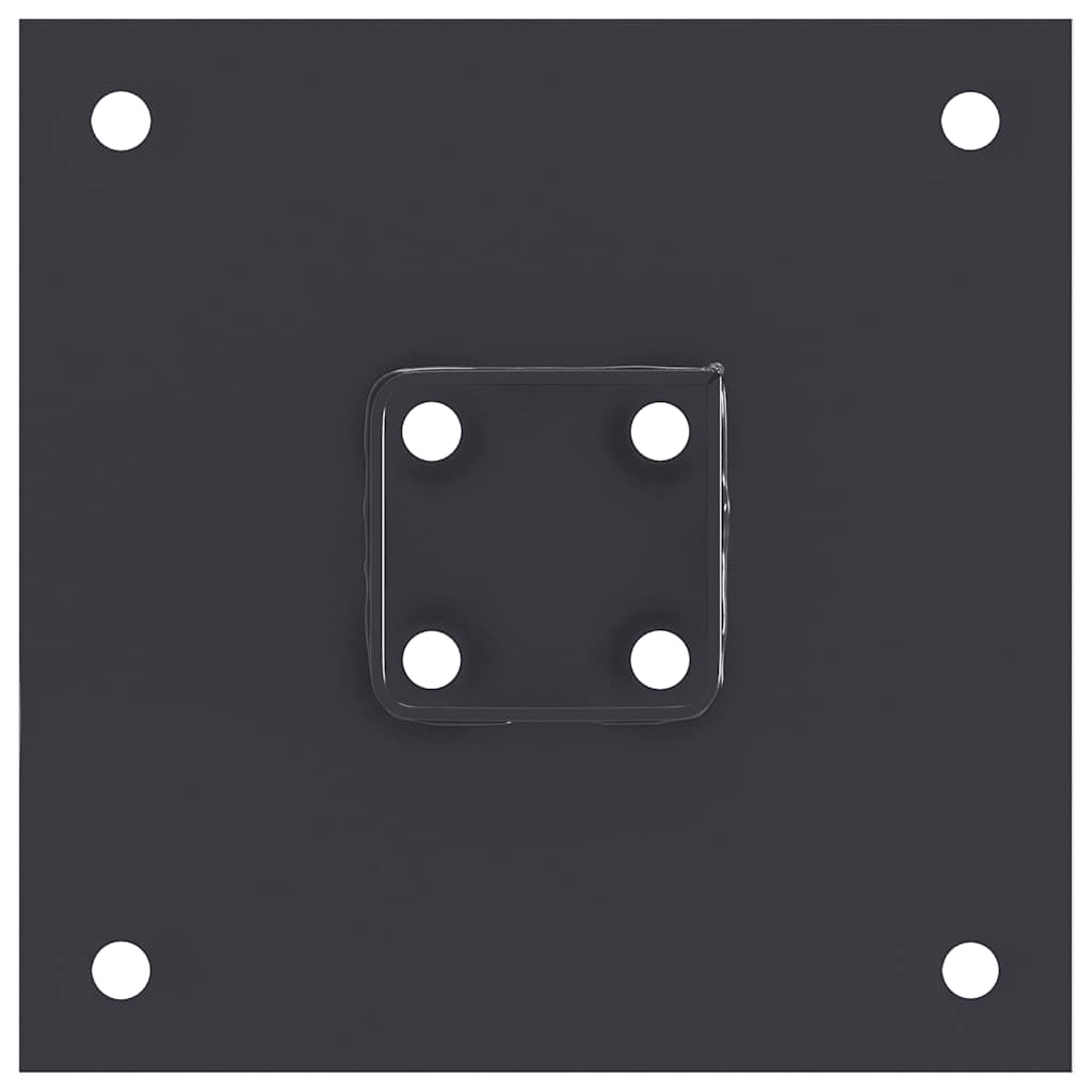 Stolpebunner firkantet 12 stk 46x46 mm pulverlakkert stål
