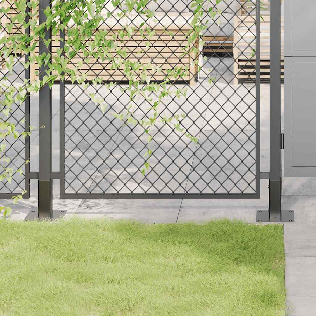Stolpebunner firkantet 12 stk 46x46 mm pulverlakkert stål