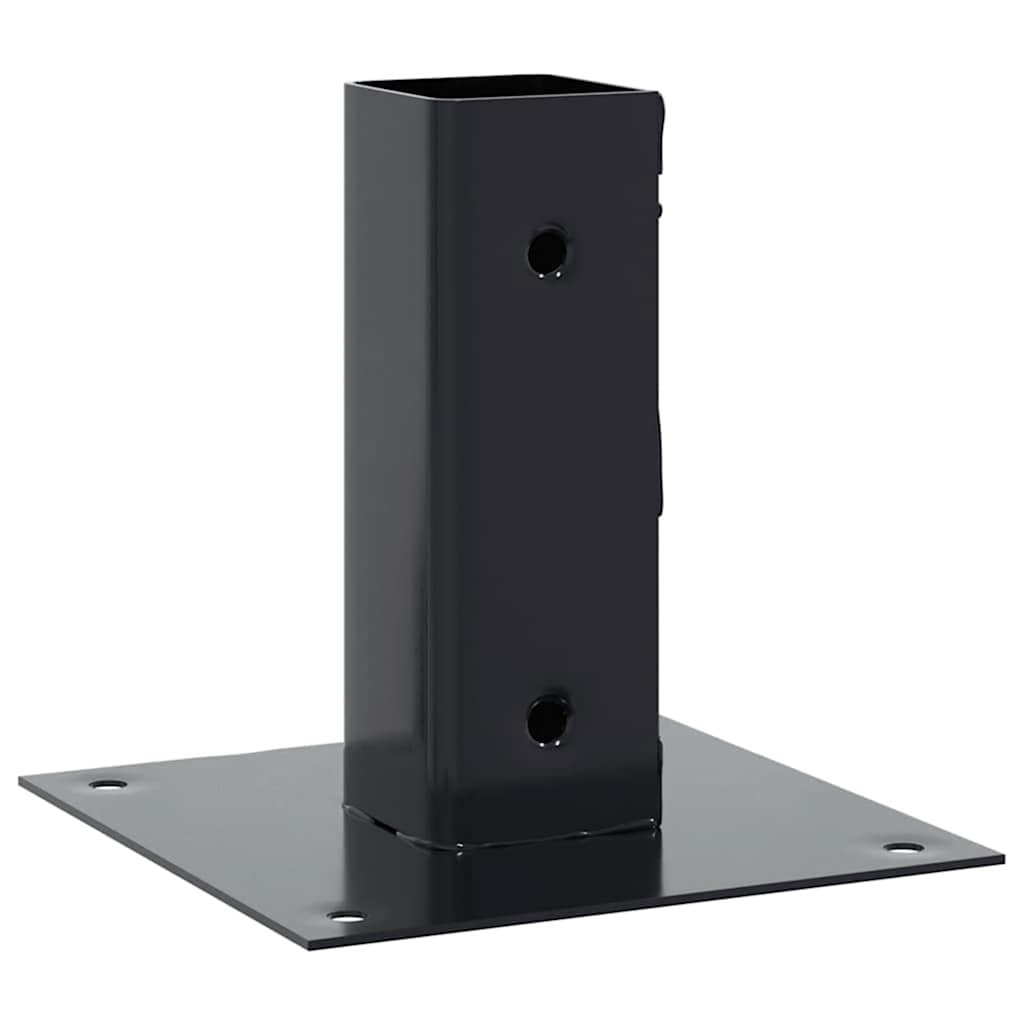 Stolpebunner firkantet 12 stk 51x51 mm pulverlakkert stål