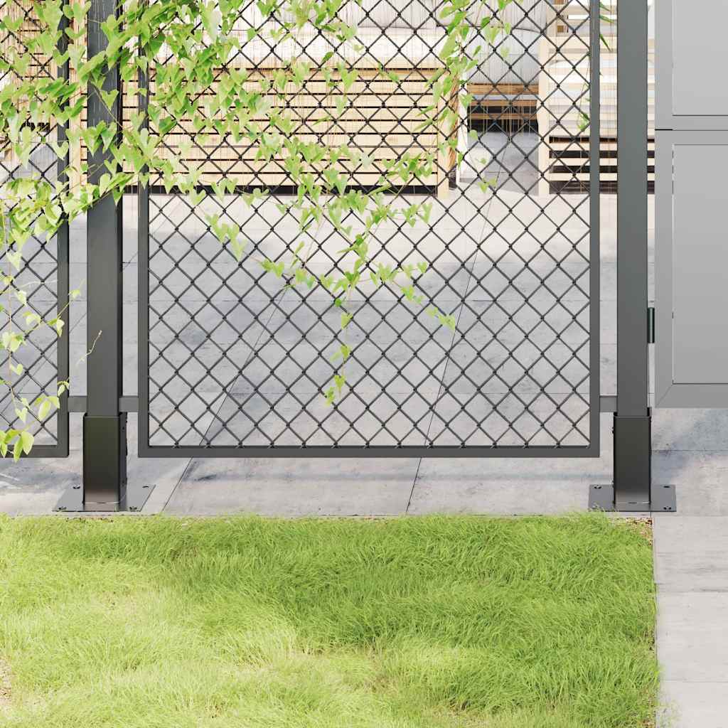 Stolpebunner firkantet 4 stk 61x61 mm pulverlakkert stål