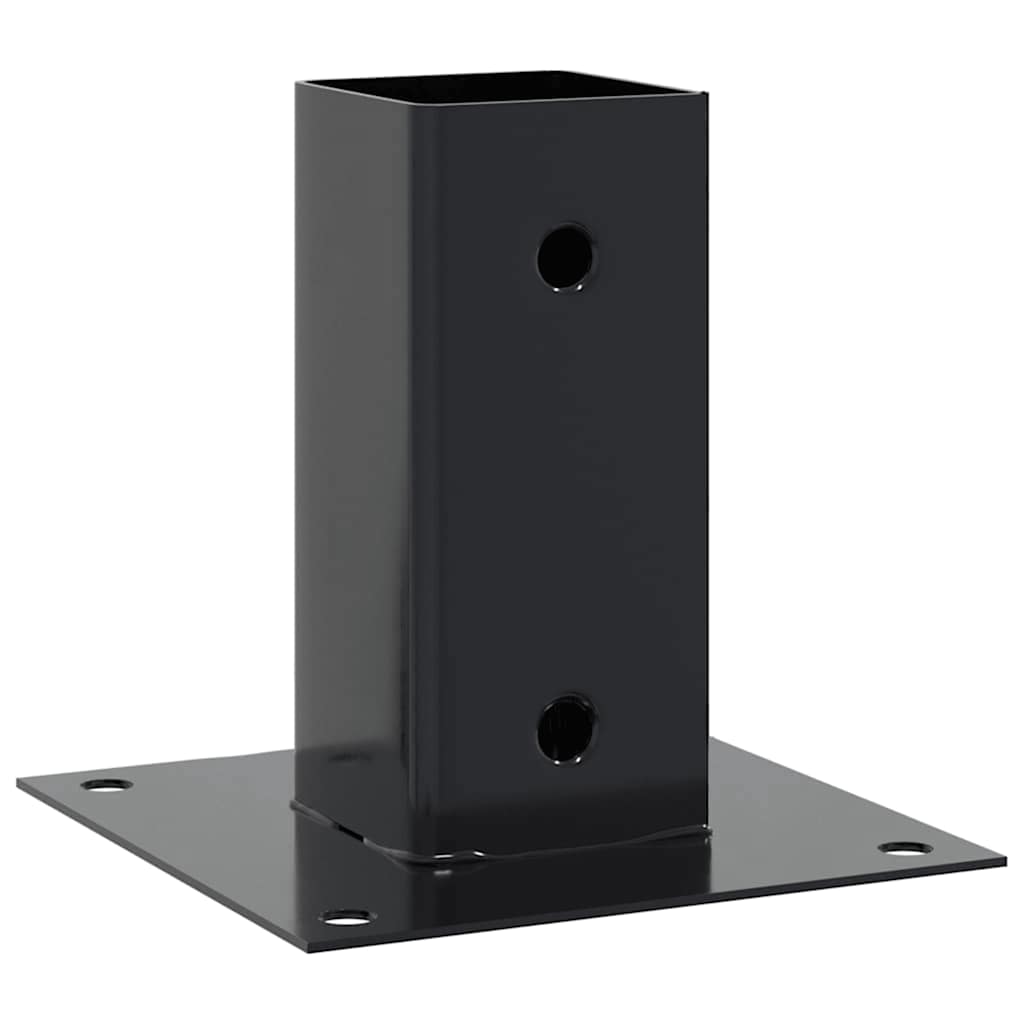 Stolpebunner firkantet 12 stk 61x61 mm pulverlakkert stål