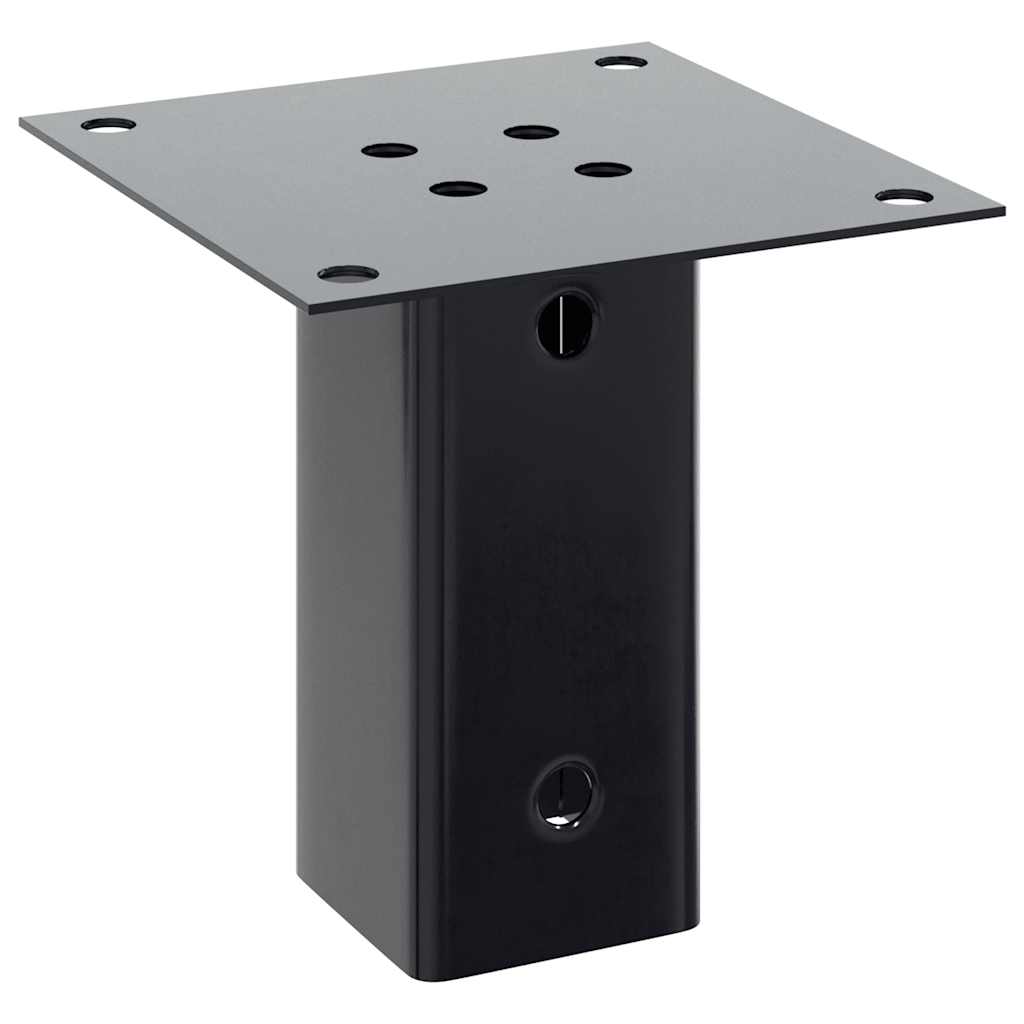 Stolpebunner firkantet 12 stk 61x61 mm pulverlakkert stål