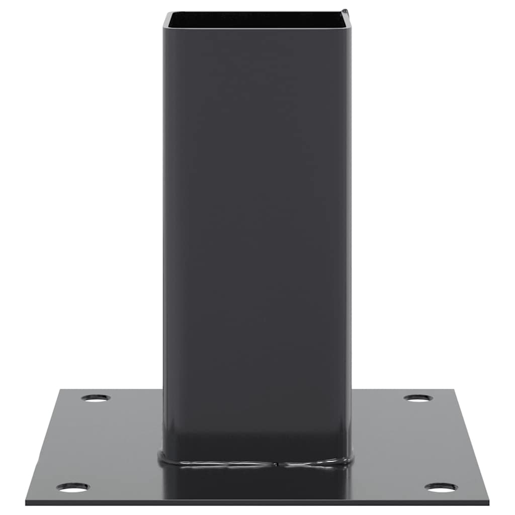 Stolpebunner firkantet 12 stk 61x61 mm pulverlakkert stål