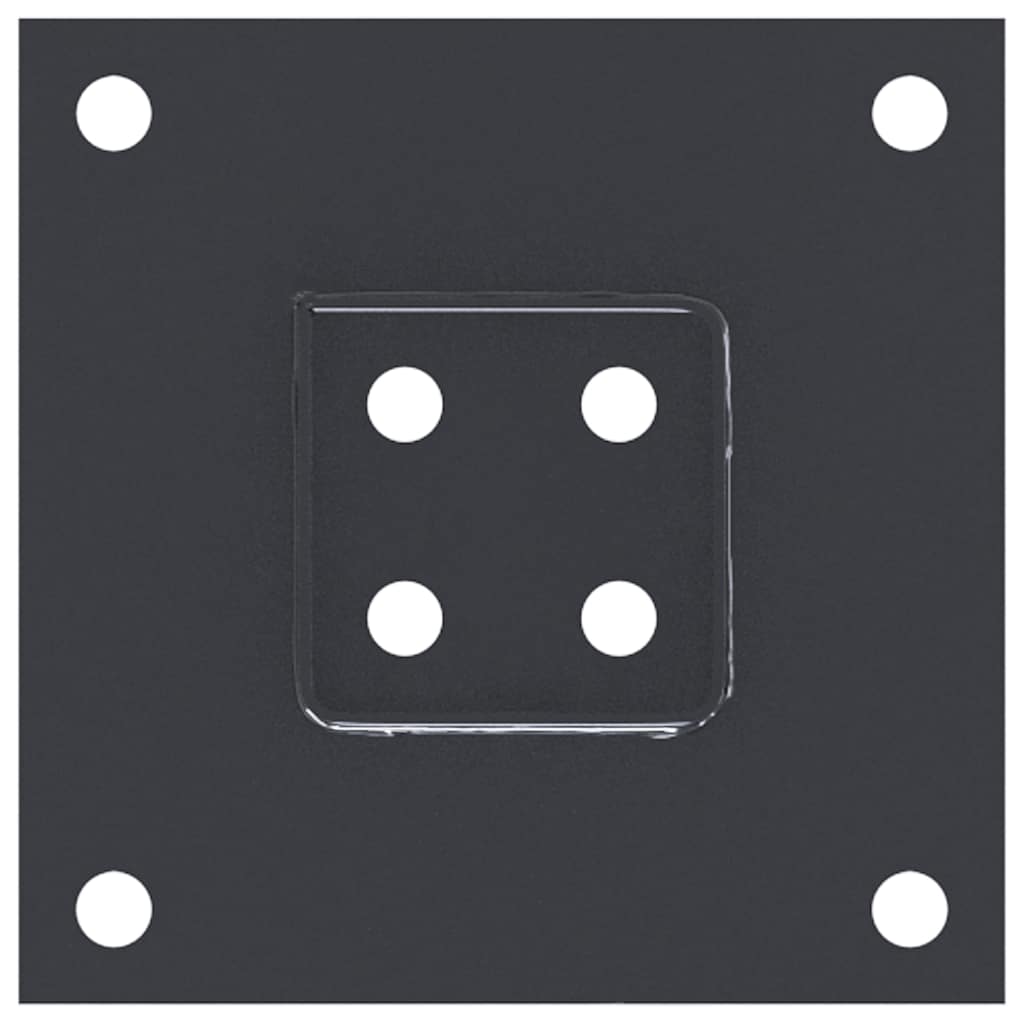 Stolpebunner firkantet 12 stk 61x61 mm pulverlakkert stål