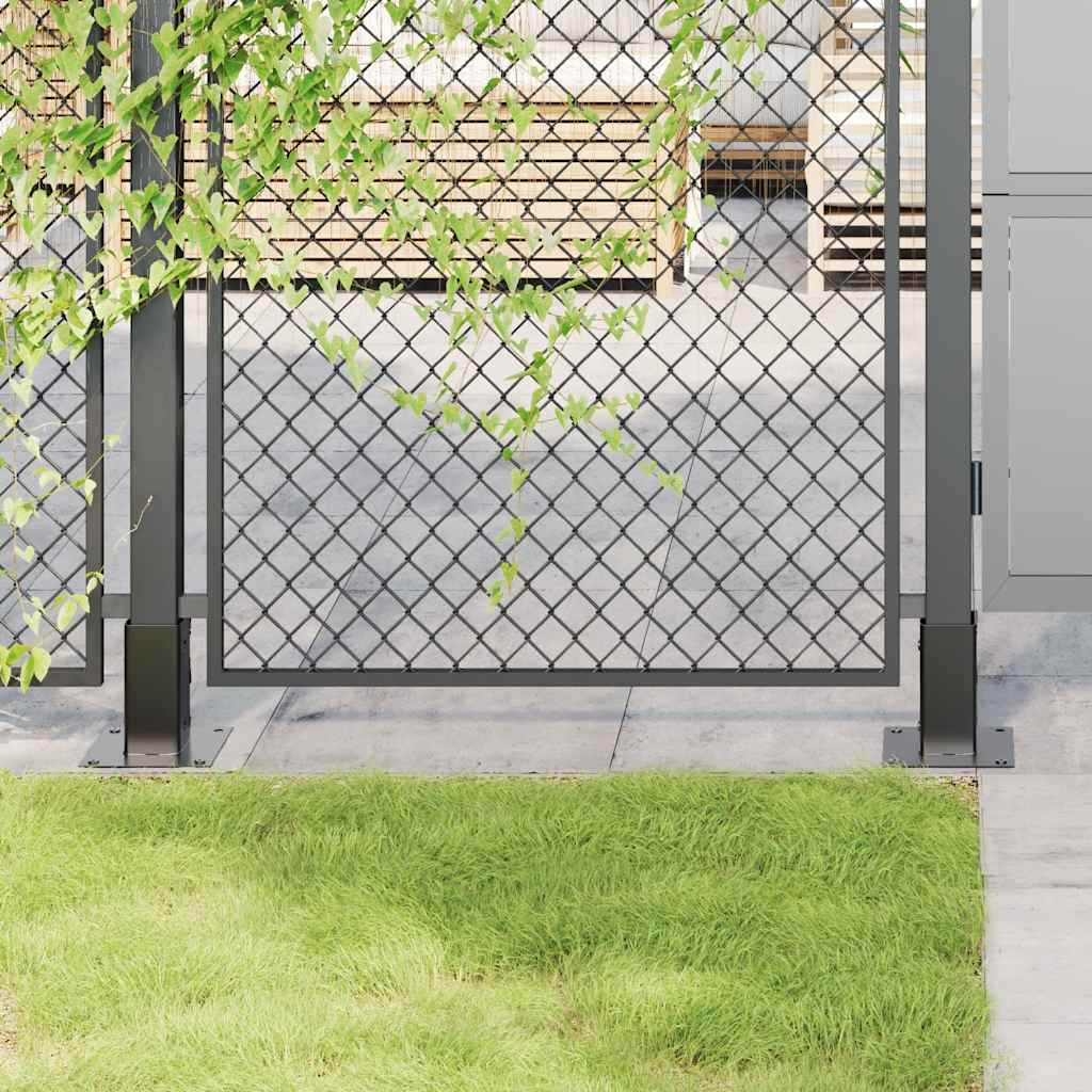 Stolpebunner firkantet 12 stk 61x61 mm pulverlakkert stål