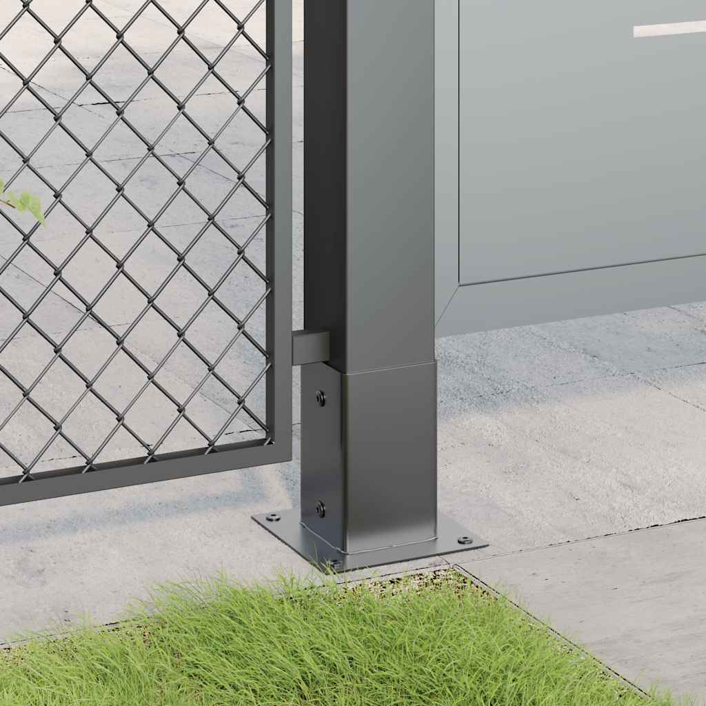 Stolpebunner firkantet 4 stk 81x81 mm pulverlakkert stål